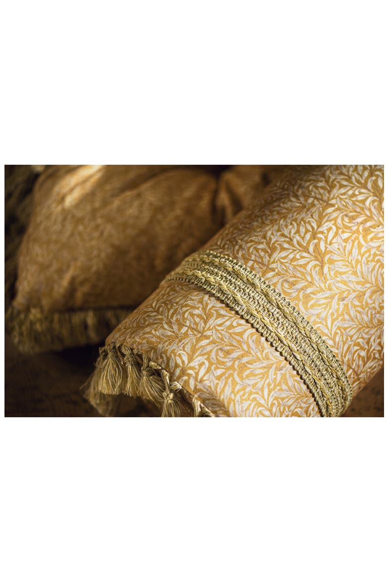 Zen Cotton Bolster Pillow, Alternate, color, GOLDEN WILLOW BOUGHS