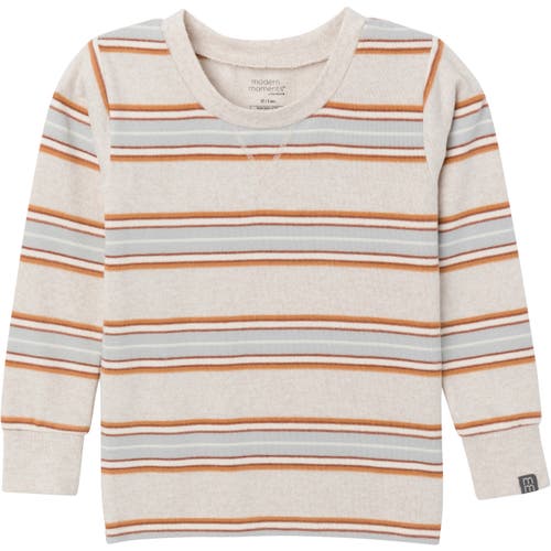 Shop Modern Moments™ By Gerber Hacci Pajama Top & Pant Set In Oatmeal Heather Stripe