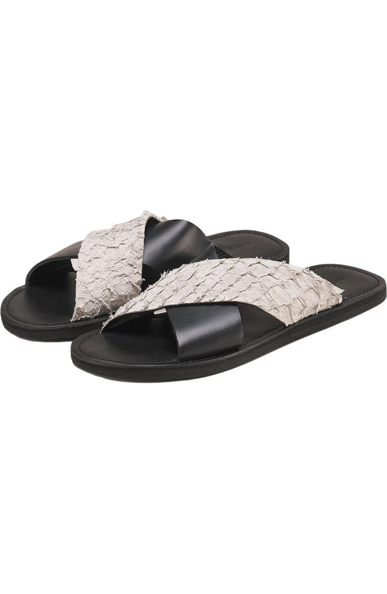 Sarep + Rose Pike Leather Sandal, Main, color, Black