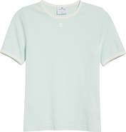 Courrèges Contrast Trim Logo T-Shirt