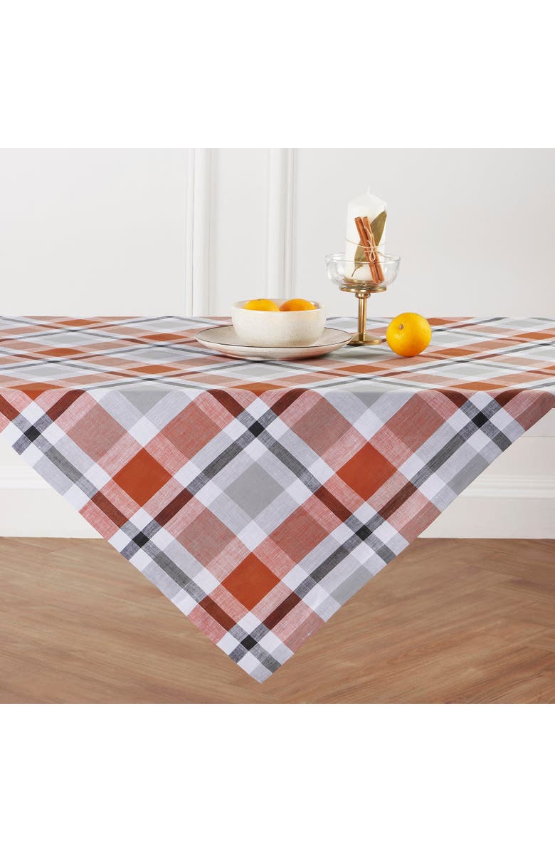 Solino Home Linen Table Throw - Fall Buffalo Check, 52" x 52", 52" x 52", Main, color, 