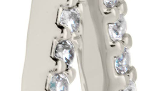 Sterling Forever Katie Cubic Zirconia Cross Stud Earrings In Metallic