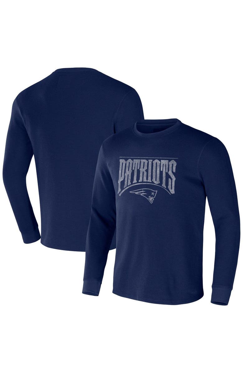 NFL X DARIUS RUCKER Men's NFL x Darius Rucker Collection by Fanatics Navy New England Patriots Long Sleeve Thermal T-Shirt, Main, color, 