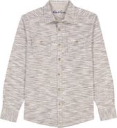 Robert Graham Storrs Space Dye Knit Cotton Blend Button-Up Shirt