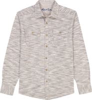 Robert Graham Storrs Space Dye Knit Cotton Blend Button-Up Shirt