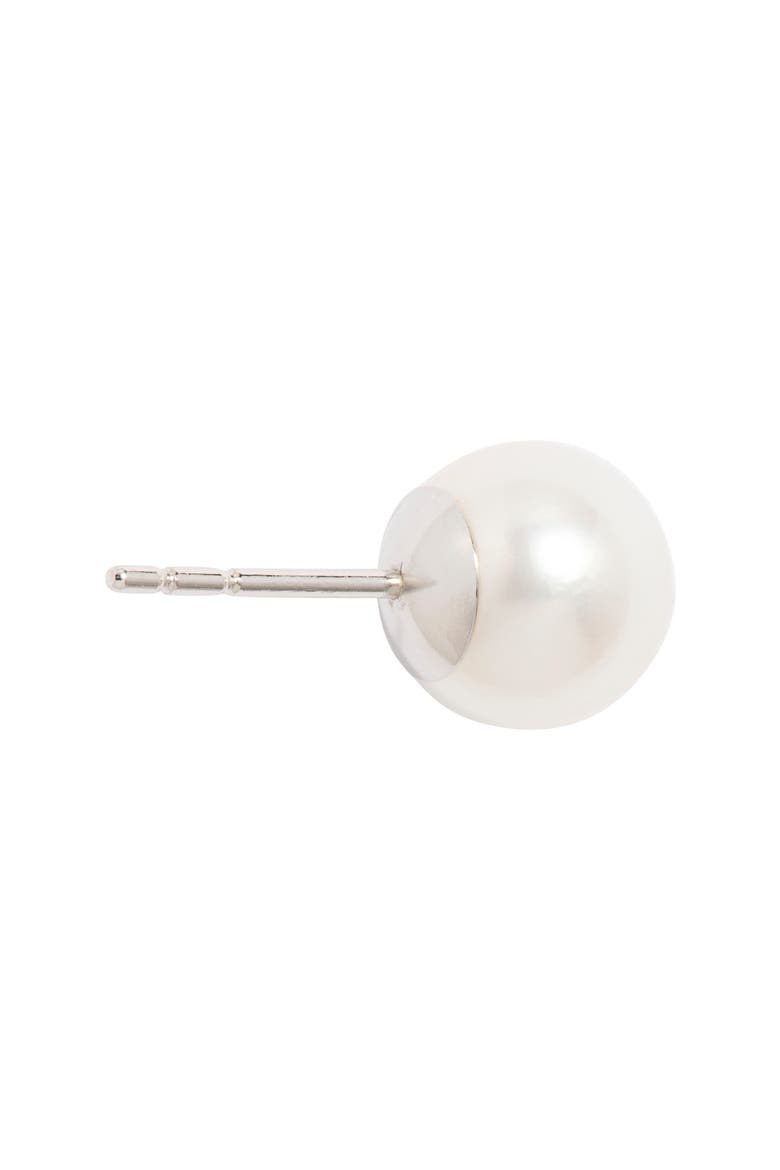 Akoya Pearl Stud Earrings, Alternate, color, WHITE- 14K WHITE GOLD