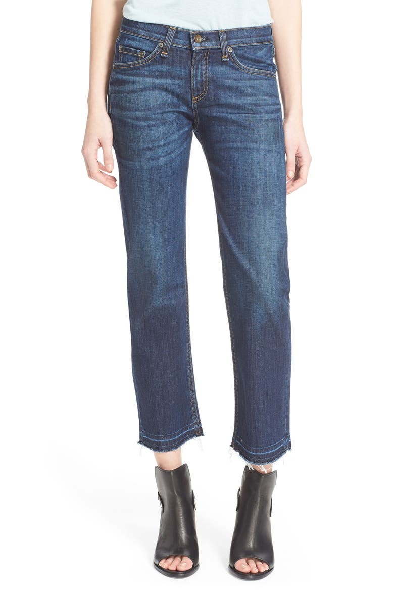 Crop Straight Leg Jeans, Main, color, KINGSBURY