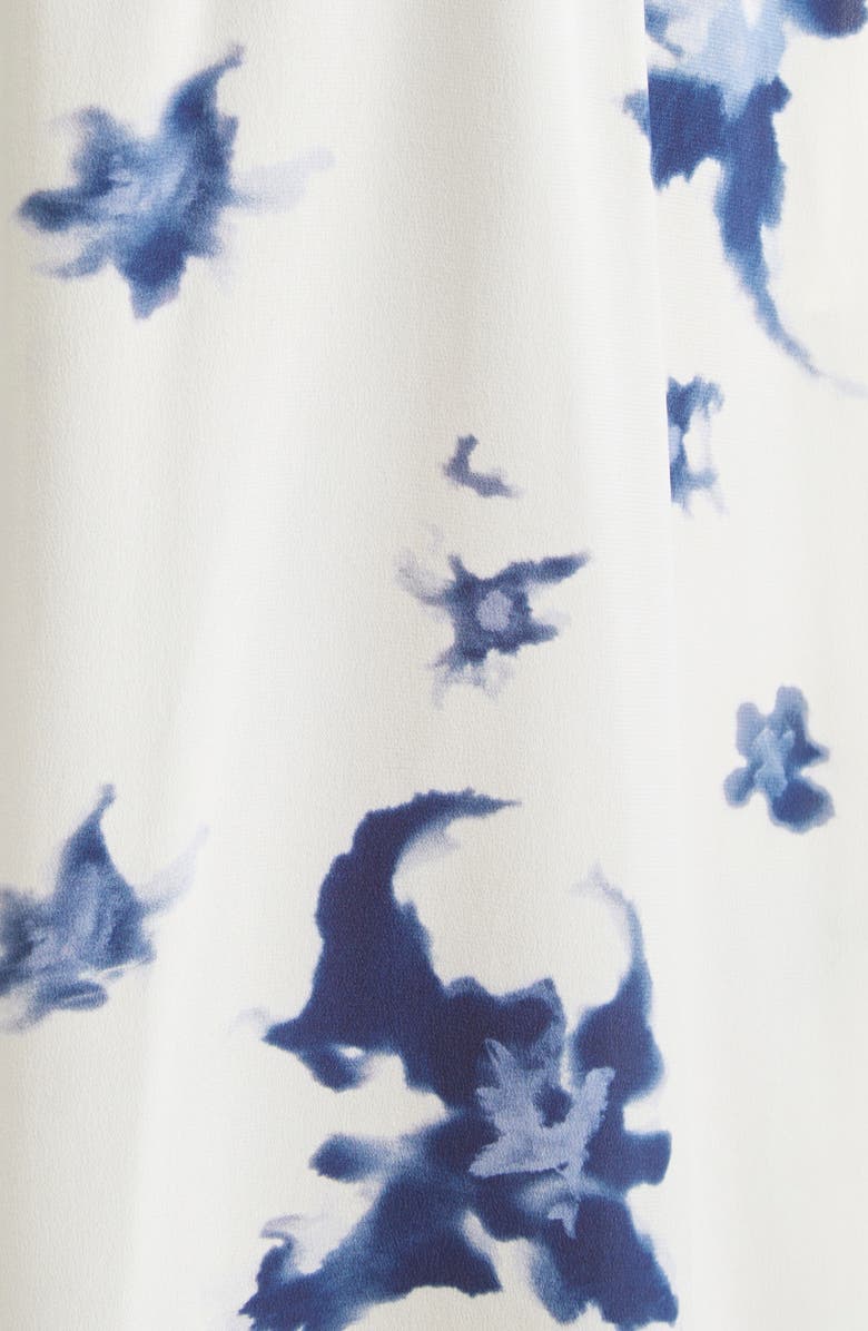 Altuzarra Penny Floral Print Silk High-Low Maxi Dress, Alternate, color, Berry Blue Flowers