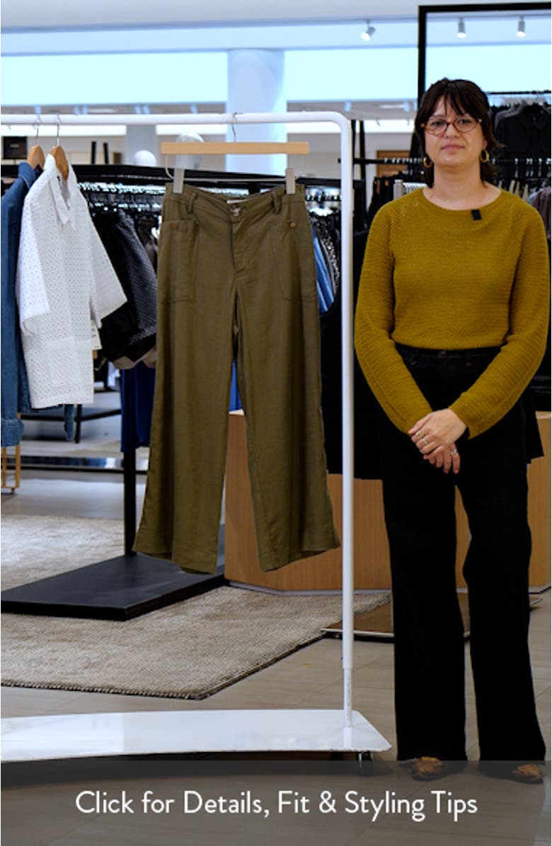 Patch Pocket Crop Wide Leg Pants, sales video thumbnail