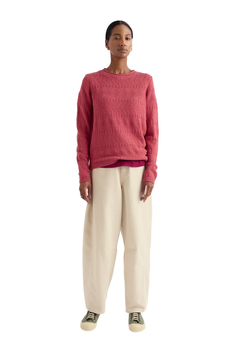 Kinter Organic Cotton Crewneck Sweater, Alternate, color, KNIT MELANGE ECHINACEA