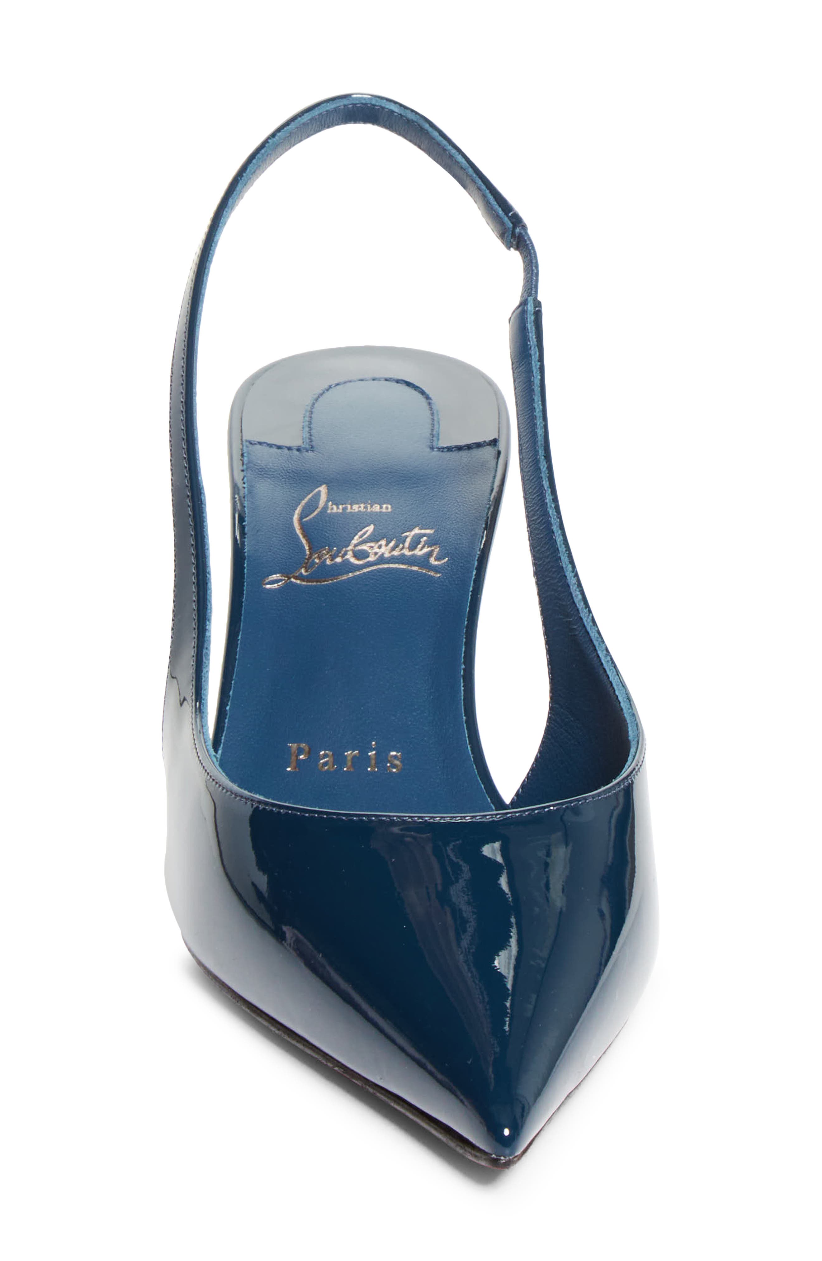 Christian Louboutin Miss Z Pointed Toe Slingback Pump, Alternate, color, Last Night