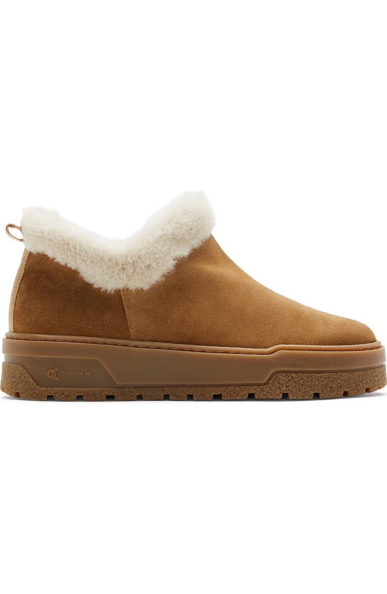 La Canadienne Lugano Genuine Shearling Lined Slip On Boot, Alternate, color, Toffee Suede