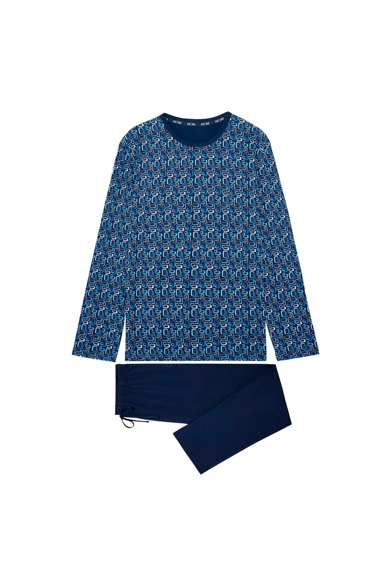 Elvis Long Sleepwear, Main, color, Blue Print
