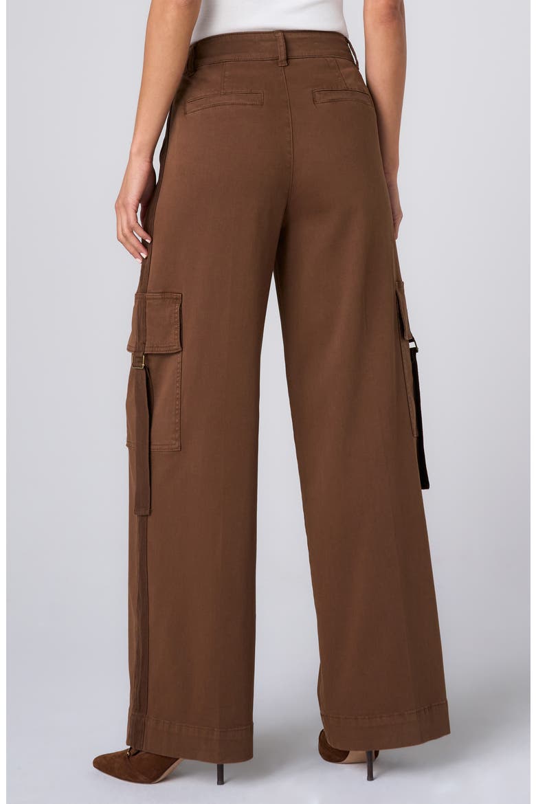 Mid Rise Wide Leg Cargo Pants, Alternate, color, CAROB BROWN