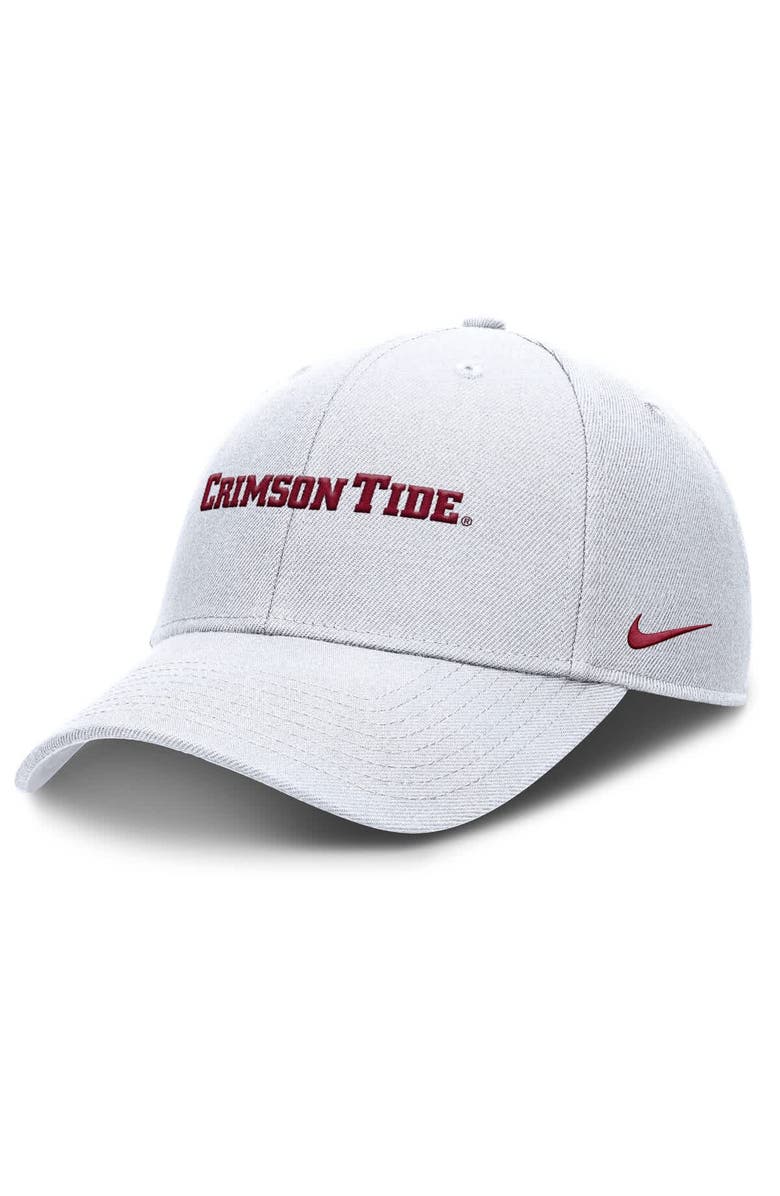 Nike Men's Nike White Alabama Crimson Tide 2025 On-Field Rise Performance Adjustable Hat, Main, color, White
