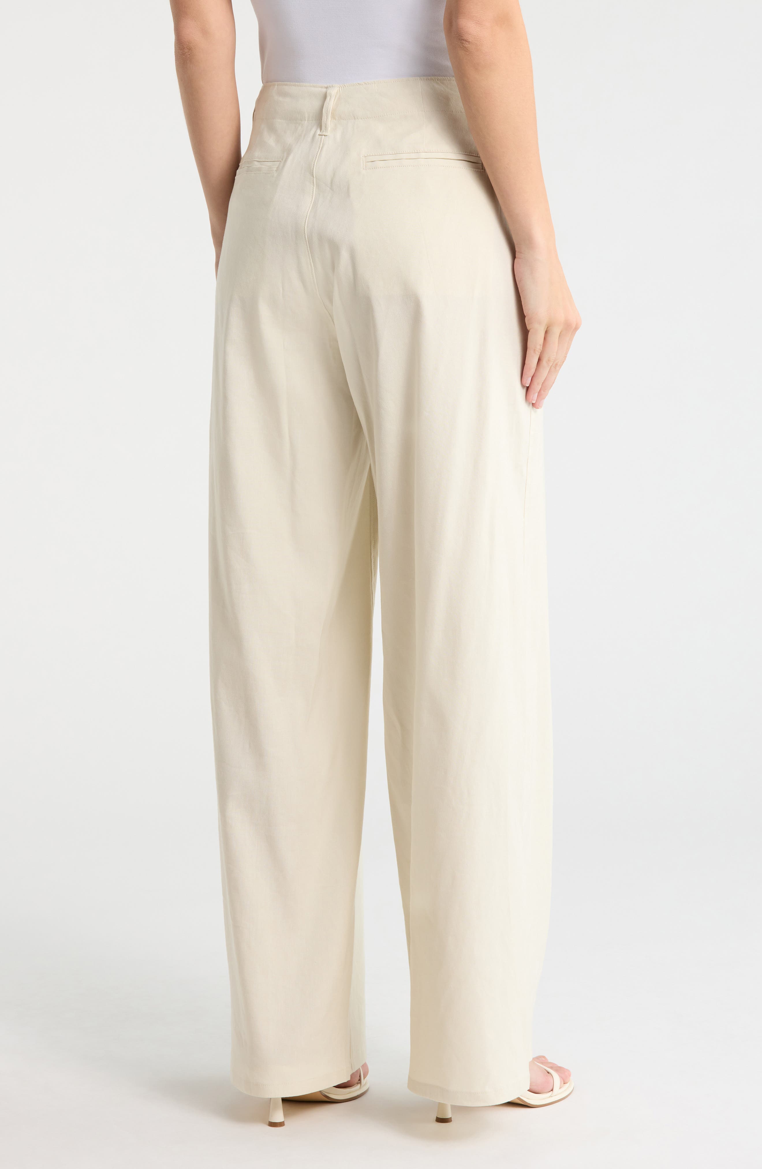 Serena Linen High Rise Trousers - image 3