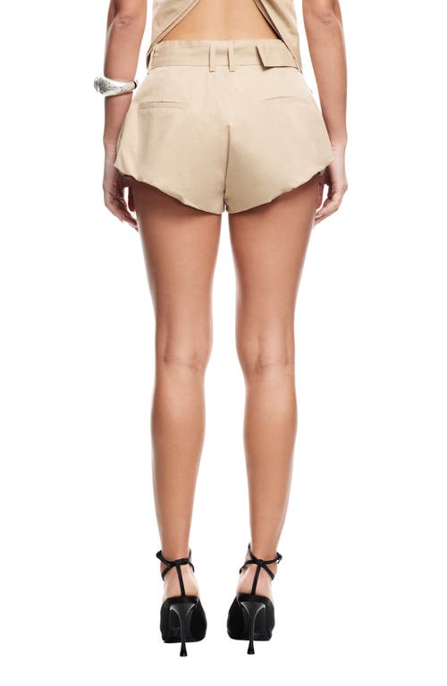 Lioness New York Bubble Hem Shorts In Brown