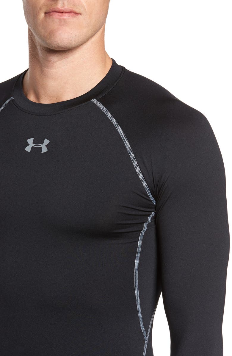Under Armour HeatGear<sup>®</sup> Compression Fit Long Sleeve T-Shirt, Alternate, color, 