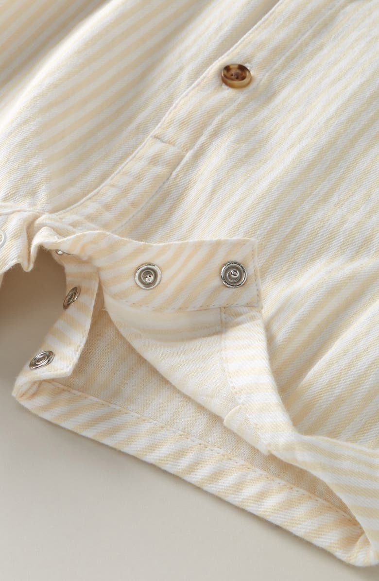 Nordstrom Stripe Cotton Romper, Alternate, color, Beige Wood Winnie Stripe