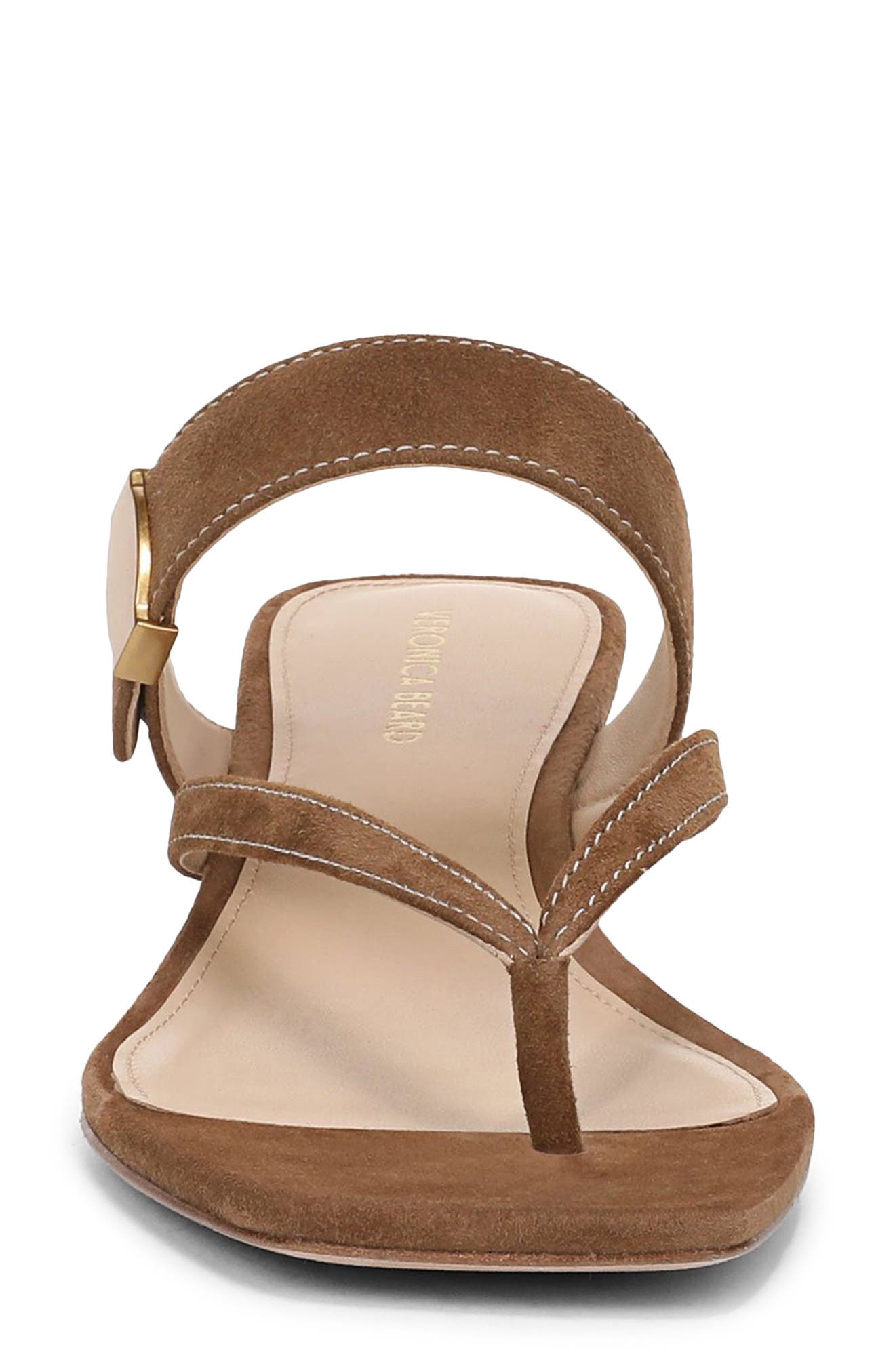 Veronica Beard Salva Kitten Heel Sandal, Alternate, color, Chestnut