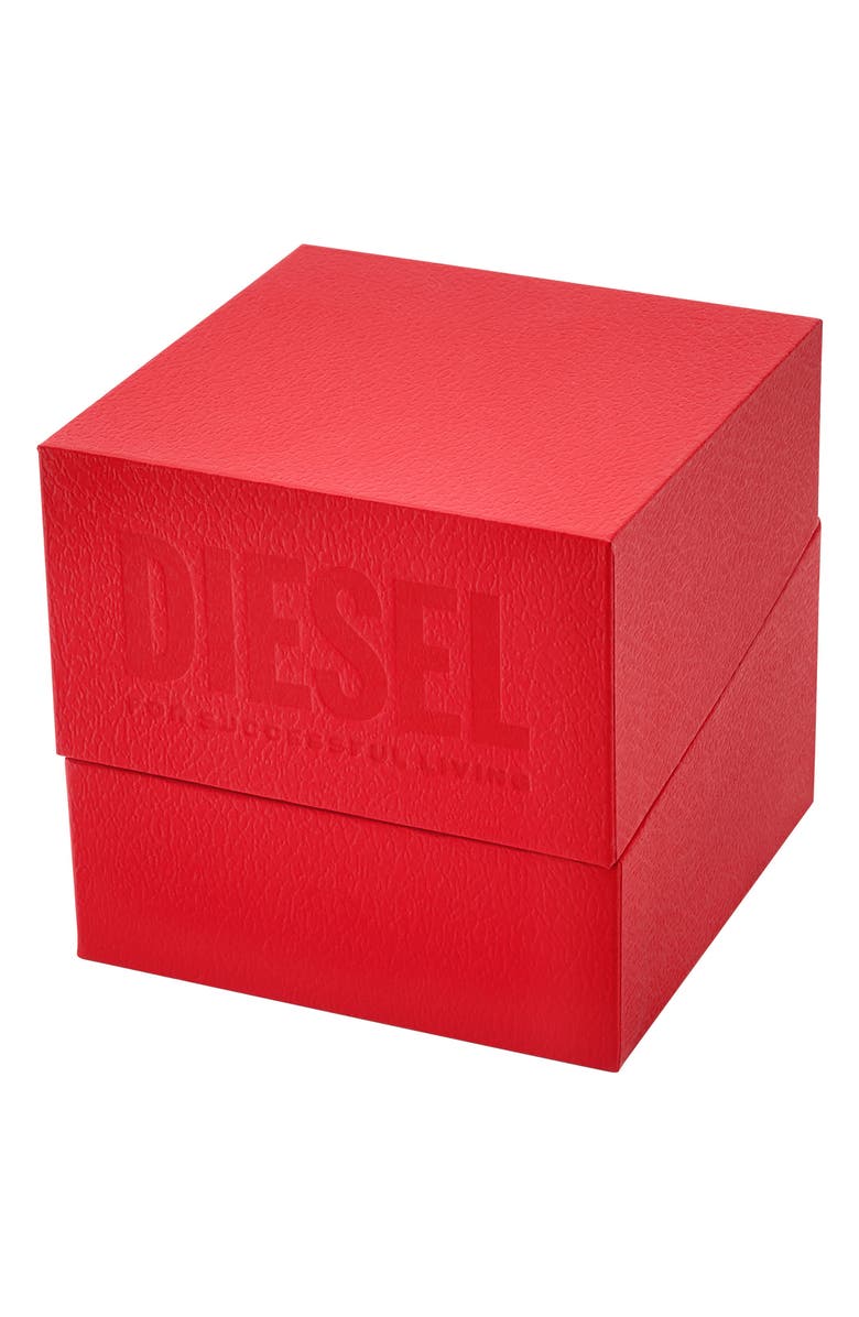 DIESEL<sup>®</sup> Griffed Chronograph Silicone Strap Watch, 48mm, Alternate, color, 