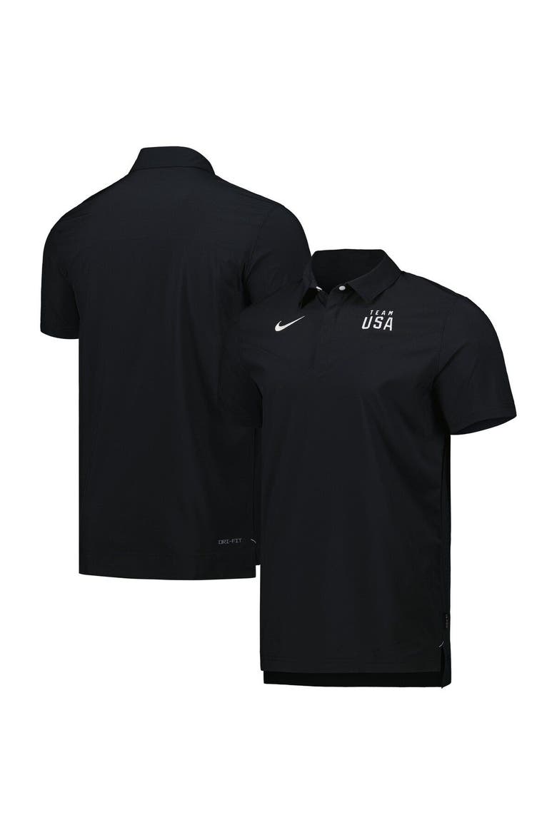 Men's Nike Black/White Team USA Coaches Performance Polo, Main, color, Black