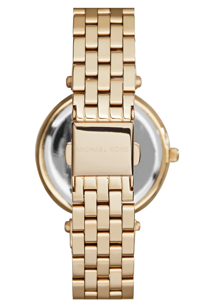 'Mini Darci' Round Bracelet Watch, 33mm, Alternate, color, GOLD