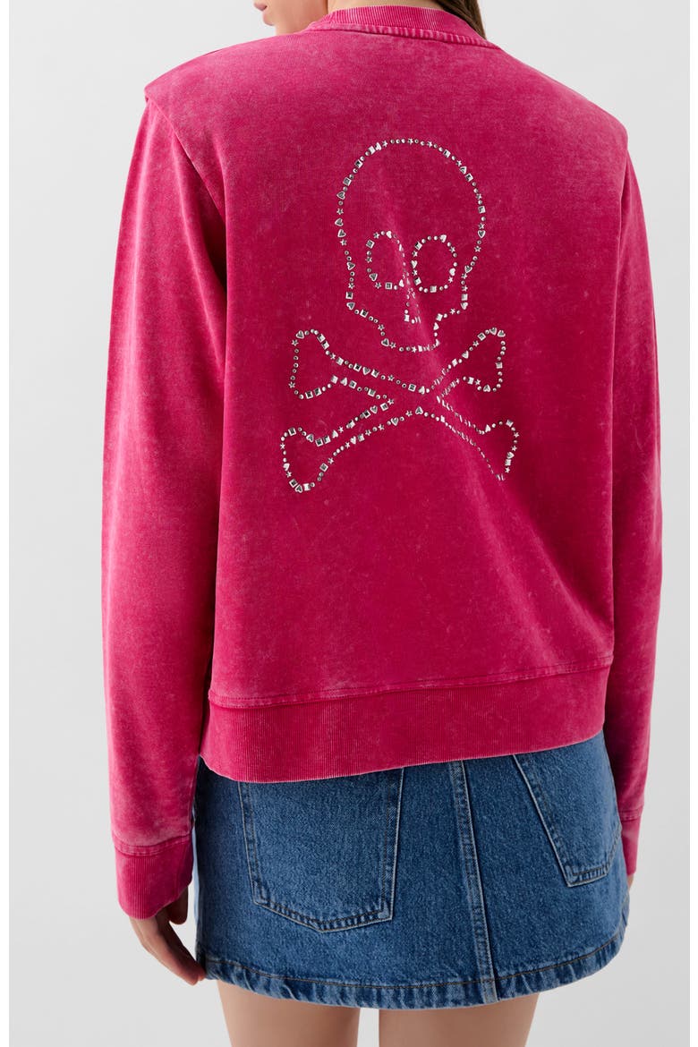 Padded Marble Sweater, Alternate, color, Fucsia