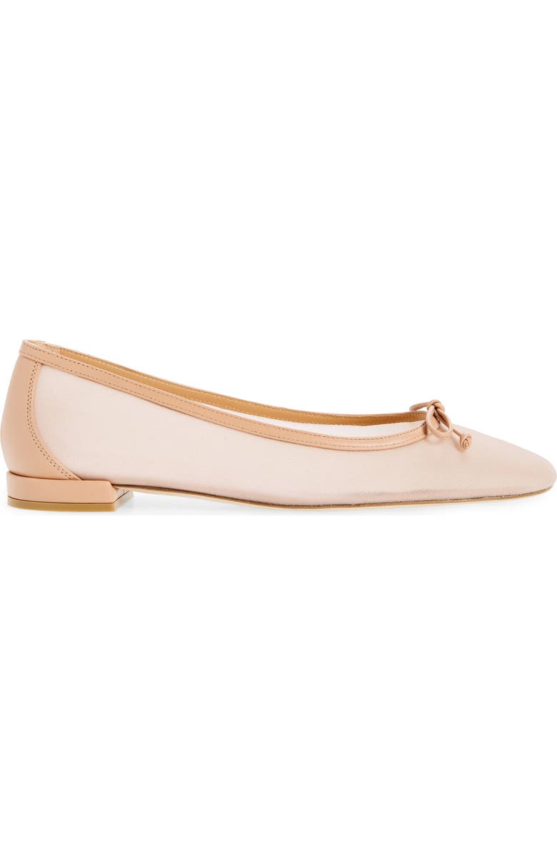 Stuart Weitzman Arabella Mesh Ballet Flat, Alternate, color, Ginger