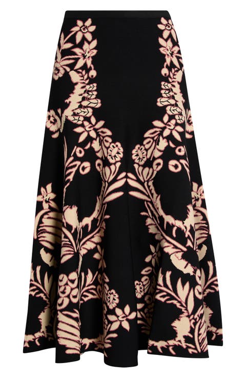 Athena Floral Jacquard Skirt