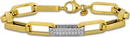Julianna B. Cubic Zirconia Paperclip Bracelet Two-Tone