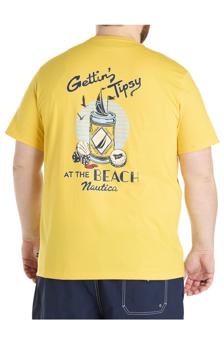 Nautica Big & Tall Getting Tipsy Graphic T-Shirt, Alternate, color, Lemonchrome