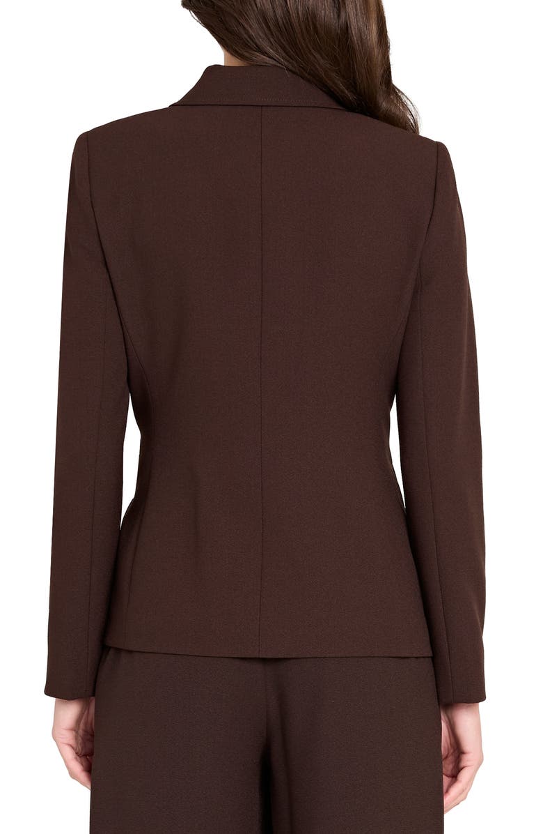 Tahari ASL One-Button Blazer, Alternate, color, Espresso