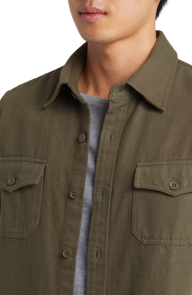 Schott NYC Cotton Twill Work Shirt, Alternate, color, 