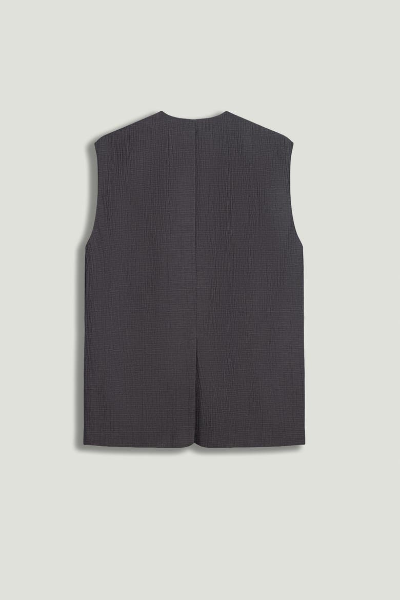 Tailored V-Neck Vest, Alternate, color, Anthracite