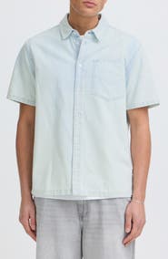!SOLID Rogue Casual Fit Short Sleeve Cotton Button-Up Shirt