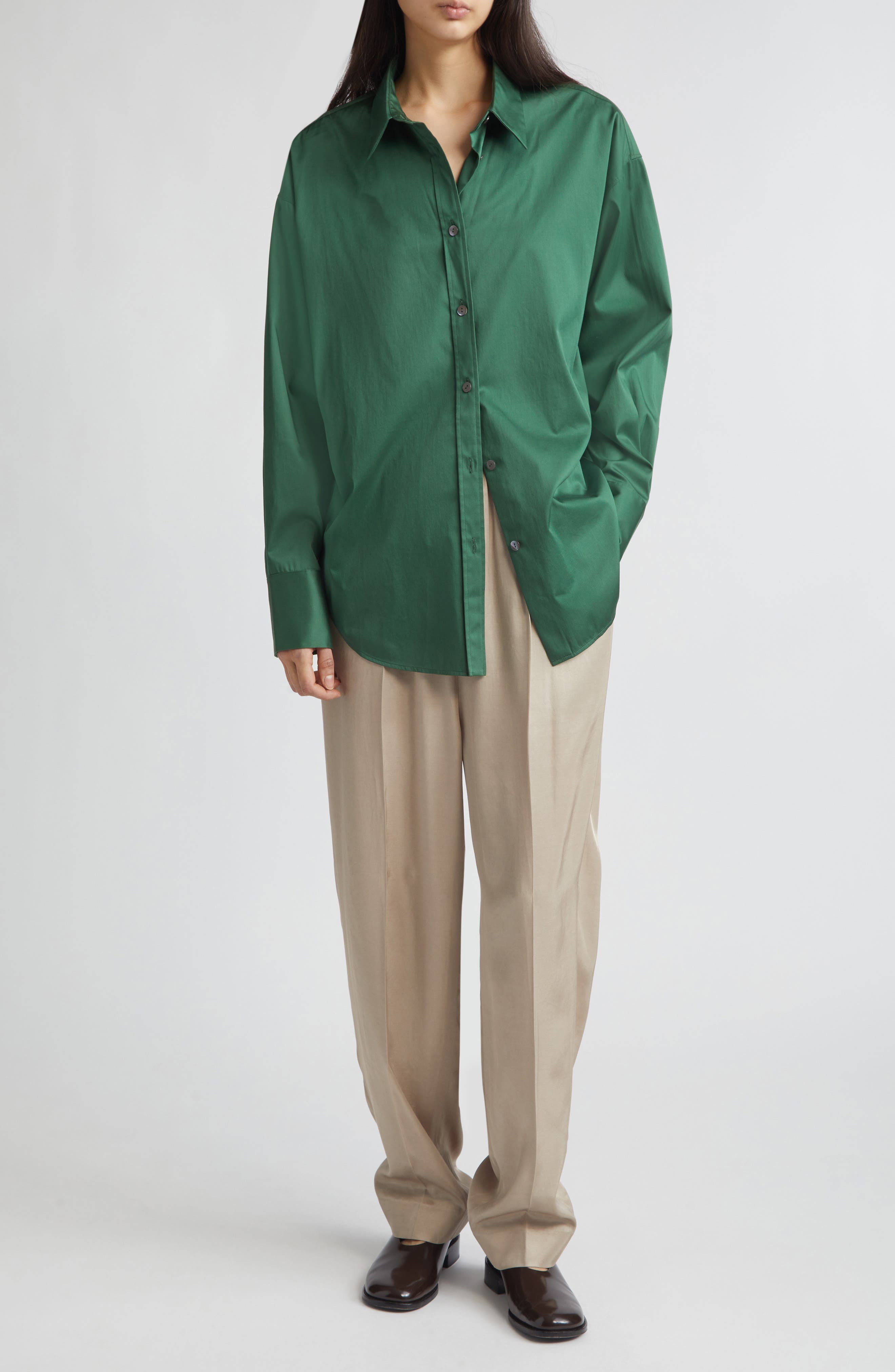 Doona Oversize Stretch Cotton Button-Up Shirt - image 2