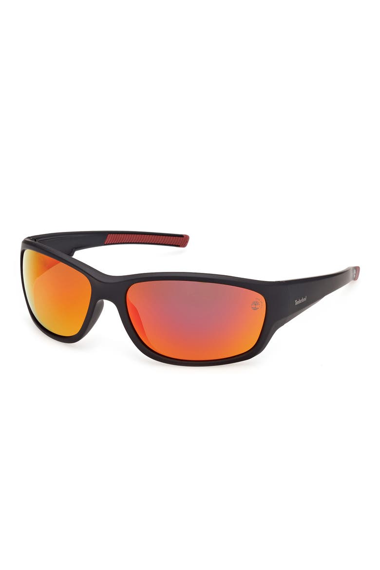 67mm Sunglasses, Alternate, color, MATTE BLACK / SMOKE POLARIZED
