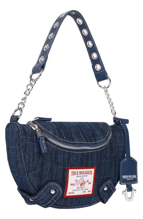 True Religion Studded Denim Shoulder Bag