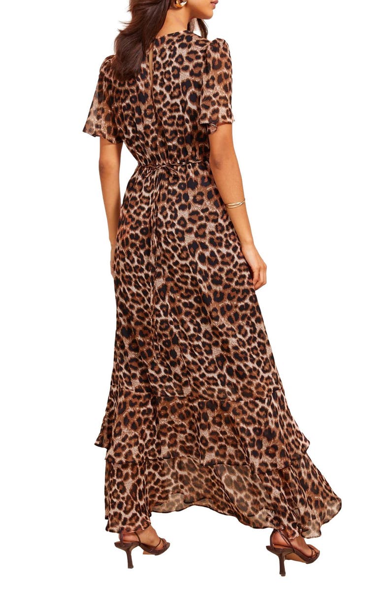 Friends Like These Leopard Layered Ruffle Chiffon Maxi Dress, Alternate, color, 