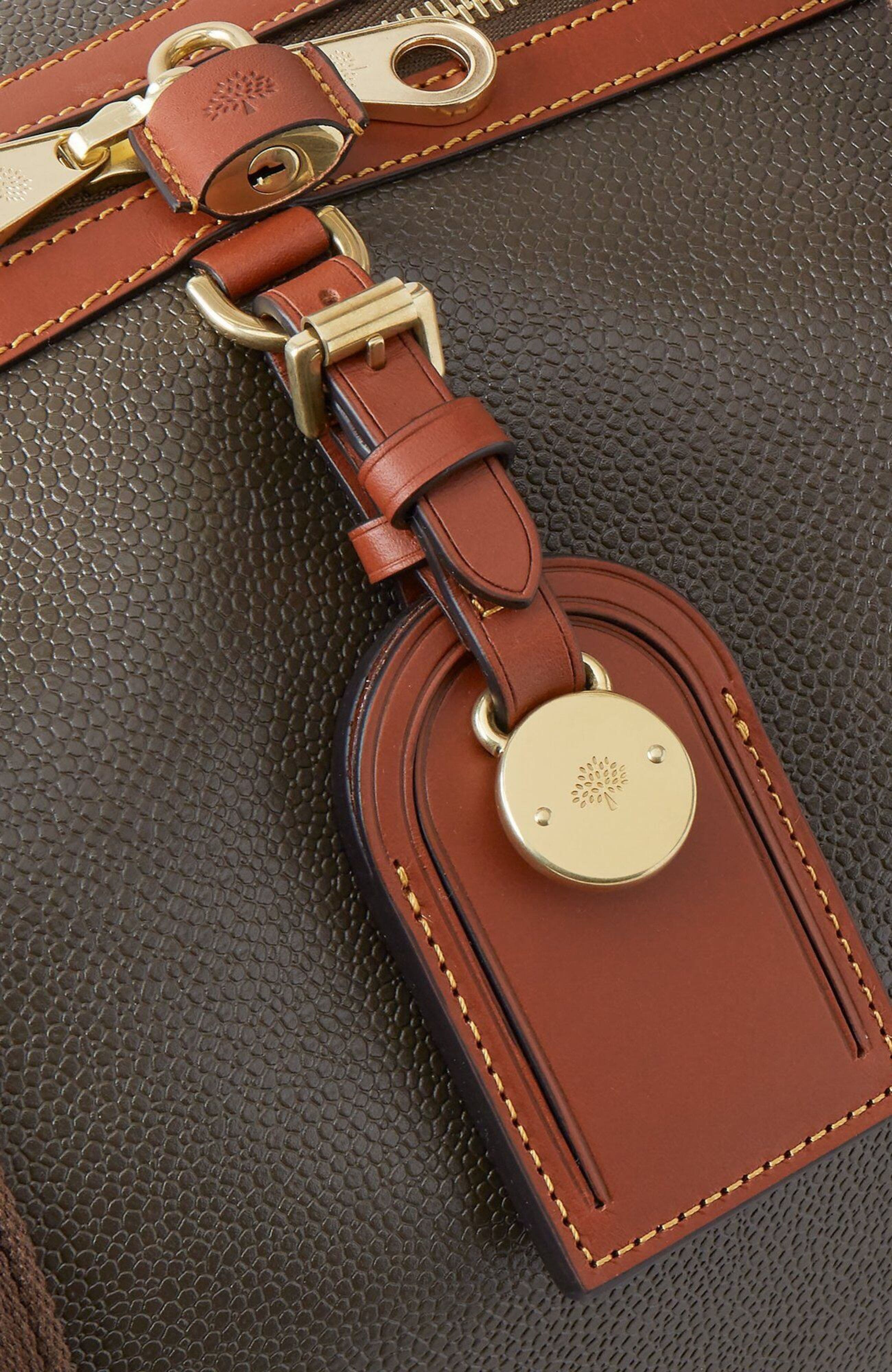 Medium Clipper Leather Duffel, Alternate, color, Mole-Cognac