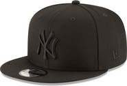 New Era New York Yankees New Era Black on Black 9FIFTY Team Snapback Adjustable Hat - Black