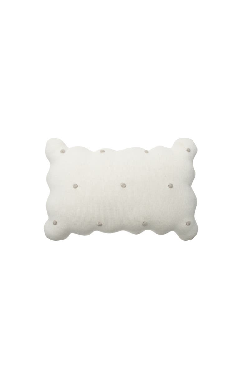 Lorena Canals Knitted Cushion Biscuit, Main, color, Ivory, Dune White