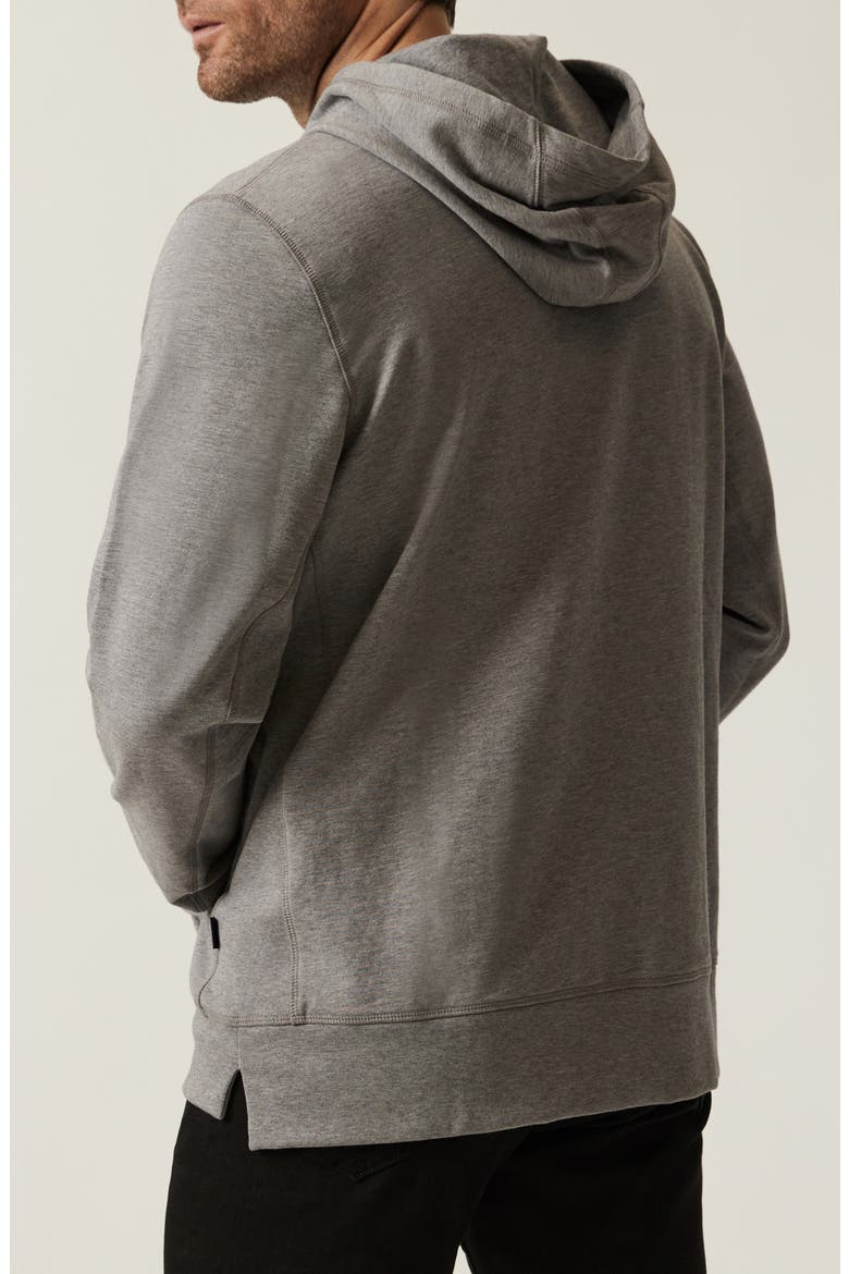Stretch French Terry Hoodie, Alternate, color, GREY MELANGE