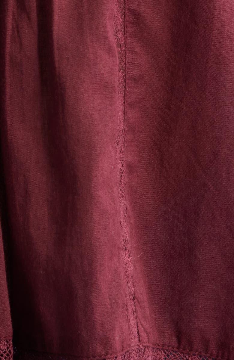 LoveShackFancy Romilly Ruffle & Lace Top, Alternate, color, Spiced Berry