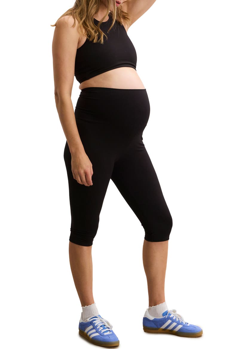The Maternity Bodyflex Capri Legging, Alternate, color, Black