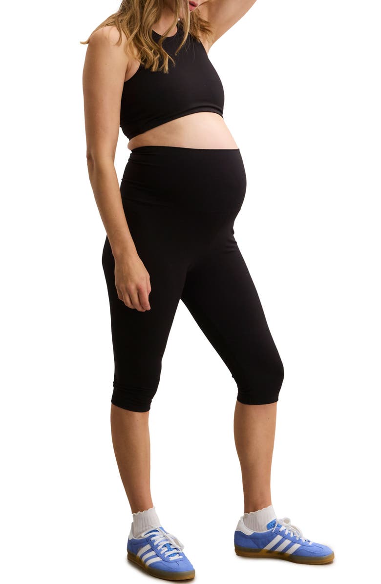 HATCH Collection The Maternity Bodyflex Capri Legging, Alternate, color, Black