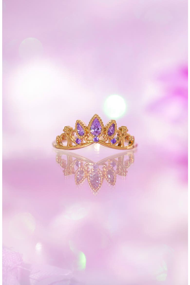 Disney Princess Tangled Rapunzel Tiara Ring, Alternate, color, GOLD/ PURPLE