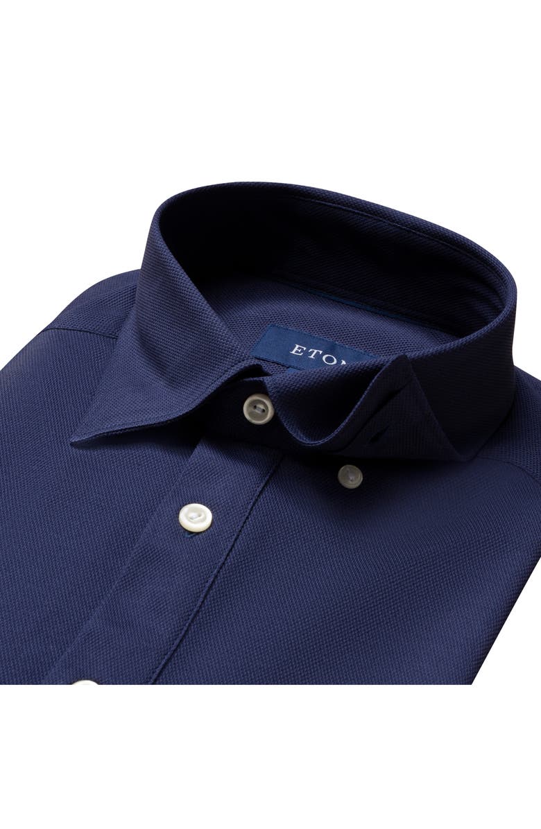 Eton Men's Slim Fit Solid Piqué Polo, Alternate, color, 