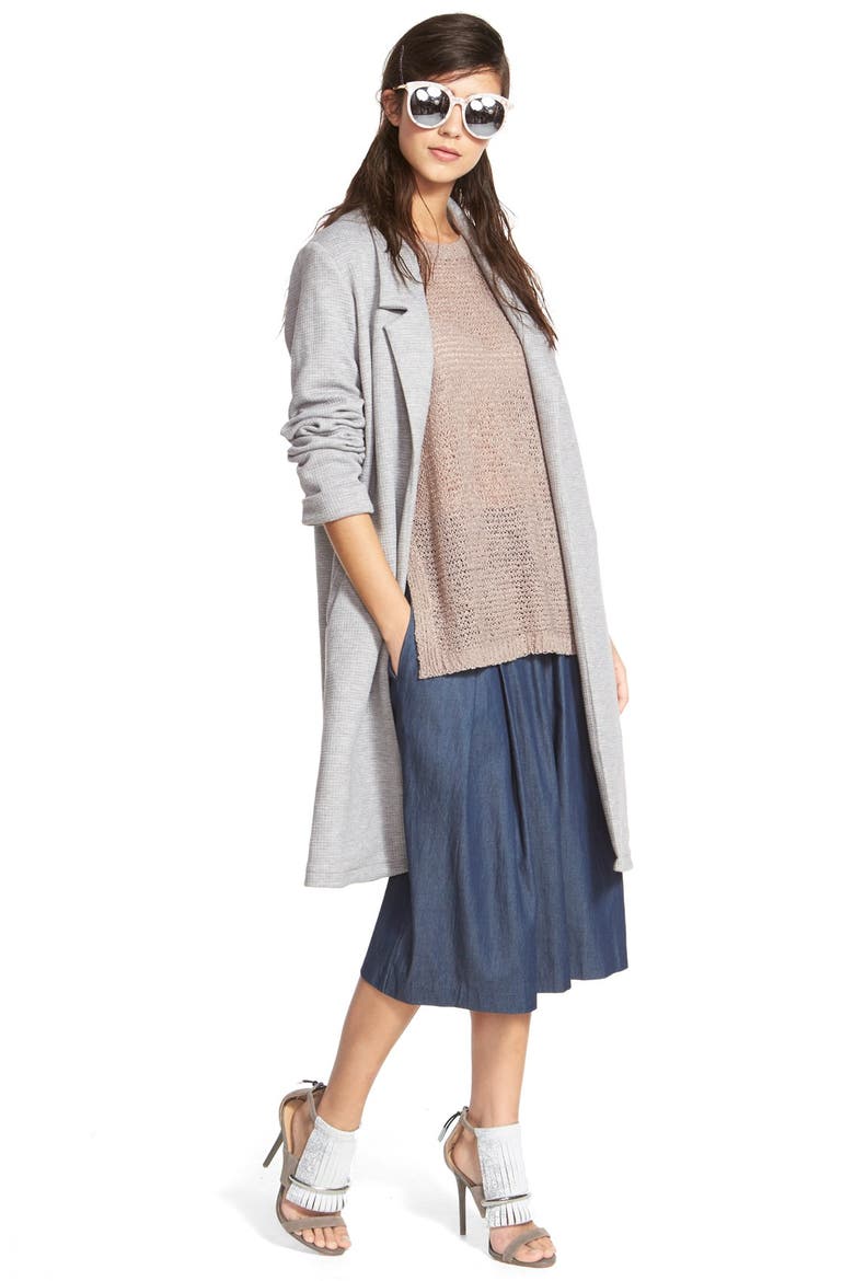 ASTR Chambray Culottes, Alternate, color, BLUE DENIM